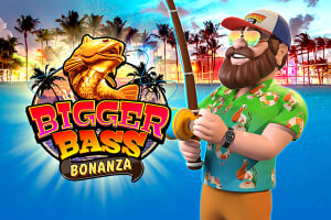 Official Slots logo: Bigger Bass Bonanza by Pragmatic Play at Nine Casino
